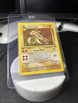 Pokemon TCG Original Fossil Set Kabutops Card 1st Edition Rare Holo 9/62 - Image 1