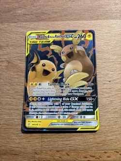Pokemon GX Unified Minds Alolan Raichu Card 54/236 Ultra Rare SM Holo - Image 1