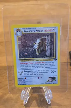 GIOVANNI'S PERSIAN 008/132 Gym Challenge Pokemon Card Holo WOTC NM - Image 1