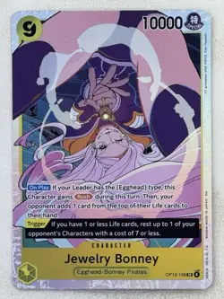 Jewelry Bonney One Piece Carrying On His Will Foil #OP13-108 Bandai TCG Card - Image 1