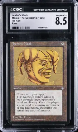 1995 MAGIC: THE GATHERING ICE AGE - RARE JESTER'S MASK CGC 8.5 - Image 1