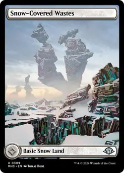 Snow-Covered Wastes # 309 Full Art Modern Horizons 3 NM MTG - Image 1