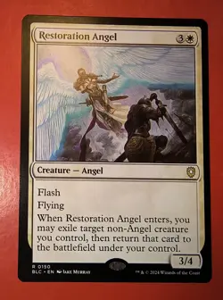 MTG, MAGIC: RESTORATION ANGEL, 0150, BLC, REGULAR, RARE, NM, COMMANDER - Image 1