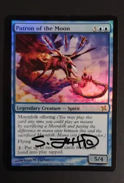 MTG - Patron of the Moon - Betrayers of Kamigawa BOK (FOIL) (LP) (SIGNED) - Image 1