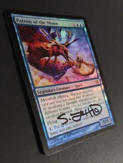 MTG - Patron of the Moon - Betrayers of Kamigawa BOK (FOIL) (LP) (SIGNED) - Image 3