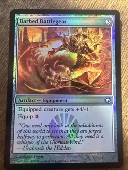 MTG Barbed Battlegear Scars of Mirrodin 139/249 Foil Uncommon - Image 1