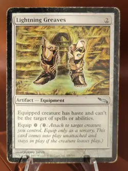 Lightning Greaves x1 MTG Mirrodin Magic Damaged DMG English - Image 1