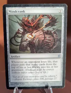 Mindcrank x1 MTG New Phyrexia Magic Heavy Play HP English - Image 1