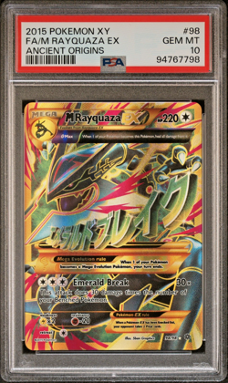 2015 POKEMON FA/M RAYQUAZA EX #98 ANCIENT ORIGINS ULTRA RARE - PSA GEM MINT 10💎 - Image 1