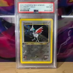 Pokemon Skarmory 1st Edition Holo Rare 13/111 PSA 8 NM-MT WOTC sealed - Image 1