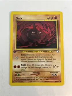 Pokemon Onix 69/111 1st Edition Common Neo Genesis Regular Vintage 2000 - Image 1