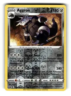 Pokemon Chilling Reign Aggron 111/198 Reverse Holo - Image 1