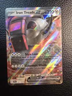 NM Pokemon Scarlet and Violet Iron Treads EX Double Rare 143 #143/198 - Image 1