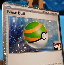 Nest Ball 181/198 Prize Pack Series Pokemon Play! Holo Mint Condition - Image 1