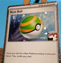 Nest Ball 181/198 Prize Pack Series Pokemon Play! Holo Mint Condition - Image 2