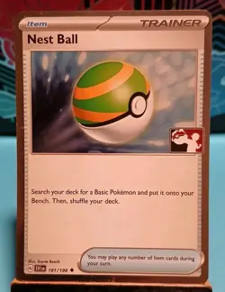 Nest Ball 181/198 Prize Pack Series Pokemon Play! Holo Mint Condition - Image 3
