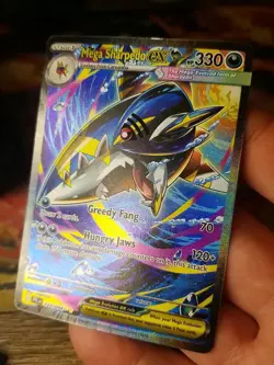Pokemon TCG Phantasmal Flames Mega Sharpedo Ex 127/094 Special Illustration Rare - Image 3
