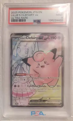 Pokemon PSA 9 Lilie's Clefairy Ex Ultra Rare #173 Journey Together - Image 1