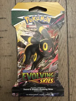 Pokemon TCG Evolving Skies Sleeved Booster Packs Complete Art Set 4 Packs - Image 4