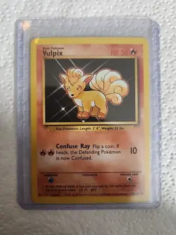 Pokemon TCG Vulpix Base Set, 1st Edition 68/102 - Image 1