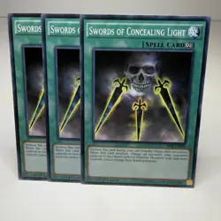 3x Yugioh Swords of Concealing Light SR04-EN026 Common - LP-NM 💎 - Image 1