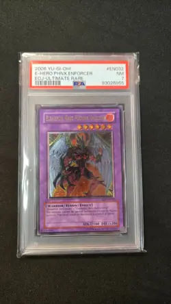 Yu-Gi-Oh! E-HERO Phoenix Enforcer EOJ Ultimate Rare Unlimited PSA 7 - Image 1