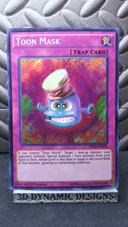 | Yugioh Toon Mask DRL2-EN028 1st Secret Rare Dragons Of Legend 2 NM 🔥 | - Image 1