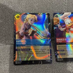 EPCOT Disney Lorcana Magical Places Stitch Rapunzel Donald Duck Promo Cards - Image 2