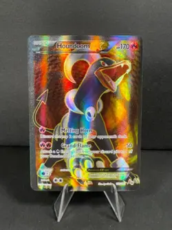 Pokemon Breakthrough Houndoom EX Full Art Ultra Rare Holo Card 153/162 LP - Image 1