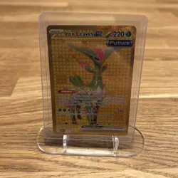 Pokemon Iron Leaves EX Gold Secret Rare Card 213/162 Temporal Forces NM - Image 1