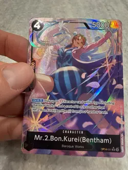 MR.2.BON.KUREI OP14-091 Alt Art English One Piece Card Bentham SR Parallel - Image 1