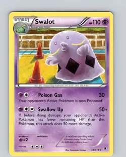 Pokemon TCG Swalot XY Phantom Forces 38/119 Regular Rare Card Played MP-LP - Image 1