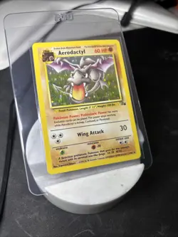 Pokemon TCG Aerodactyl Fossil Holo Card 1/62 Unlimited Rare LP/MP Condition - Image 1