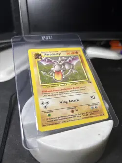 Pokemon TCG Aerodactyl Fossil Holo Card 1/62 Unlimited Rare LP/MP Condition - Image 2