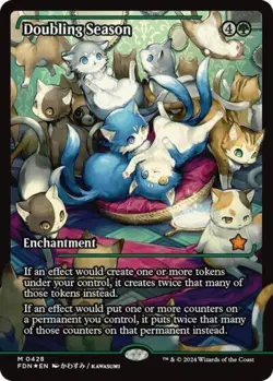 MTG English Doubling Season (Showcase) NM Foil Foundations - Image 1