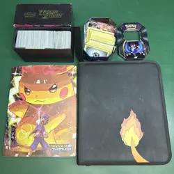 Over 1500 Pokemon Card Lot With Over 150 Holo & Reverse Holos & 2 Binders Bulk - Image 1