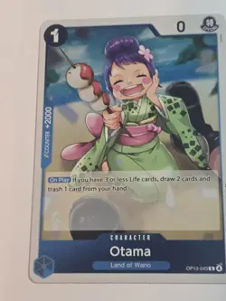 One Piece CCG Otama Carrying On His Will R Holo Card OP13-043 NM - Image 1