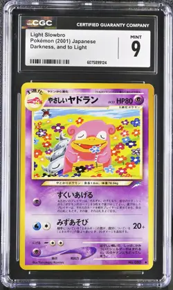 CGC 9 MINT Light Slowbro Japanese Neo Destiny 80 Pokemon Card - Image 1