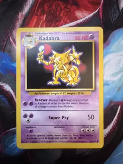 Kadabra- Pokemon Card Unlimited Edition Base Set Non Holo 32/102 - Image 1