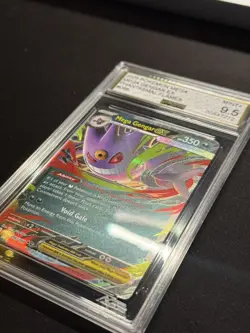 AGS 9.5 MINT+ Mega Gengar Ex 056/094 HOLO RARE Phantasmal Flames Pokemon Card - Image 2