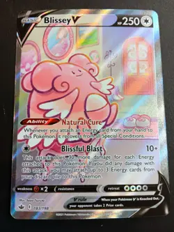 Pokemon Card - Blissey V 183/198 Chilling Reign Alternative Art Pokemon - Image 1