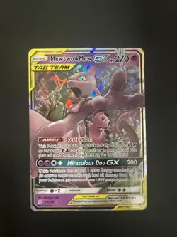 Pokemon TCG Mewtwo & Mew GX Unified Minds Ultra Rare Card 71/236 Near Mint! - Image 1