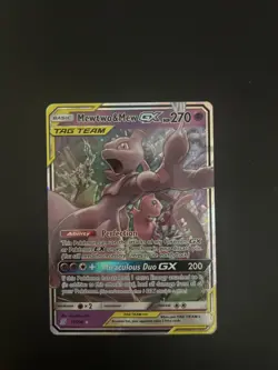Pokemon TCG Mewtwo & Mew GX Unified Minds Ultra Rare Card 71/236 Near Mint! - Image 2