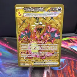 Pokemon TCG CHARIZARD EX Obsidian Flames Card 228/197 Gold Holo - Image 1