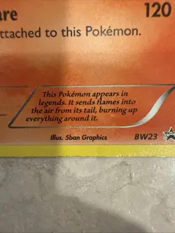 Pokemon TCG Reshiram BW23 Black & White Promo Card Black Star - Image 3