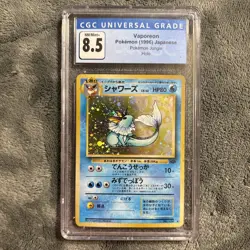 1996 Pokemon Jungle Vaporeon Holo No. 134 Japanese Card CGC 8.5 NM/Mint+ - Image 1