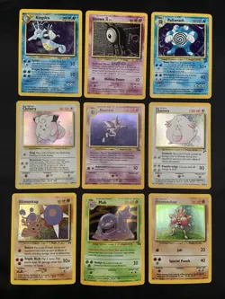 Vintage Holo Rare Pokemon Card Lot Fossil, Base Set, Neo Genesis/Discovery MP/HP - Image 1