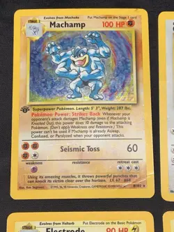 Vintage Holo Rare Pokemon Cards WOTC 1999 Base Set, Jungle, Fossil MP/HP Raichu - Image 2