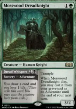 Mosswood Dreadknight // Dread Whispers Wilds of Eldraine (WOE) 231 MTG Regular - Image 1