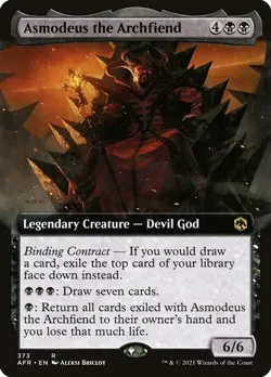 Asmodeus the Archfiend - Adventures In The Forgotten Extended Art Regular MTG-NM - Image 1